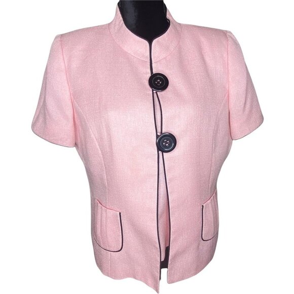 Tahari Arthur S. Levine 12P Pink Two-Piece Jacket & Sleeveless Top Womens Petite - Picture 1 of 14